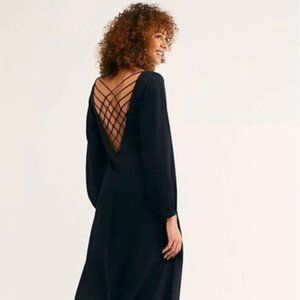 Free People Black Midi Dress